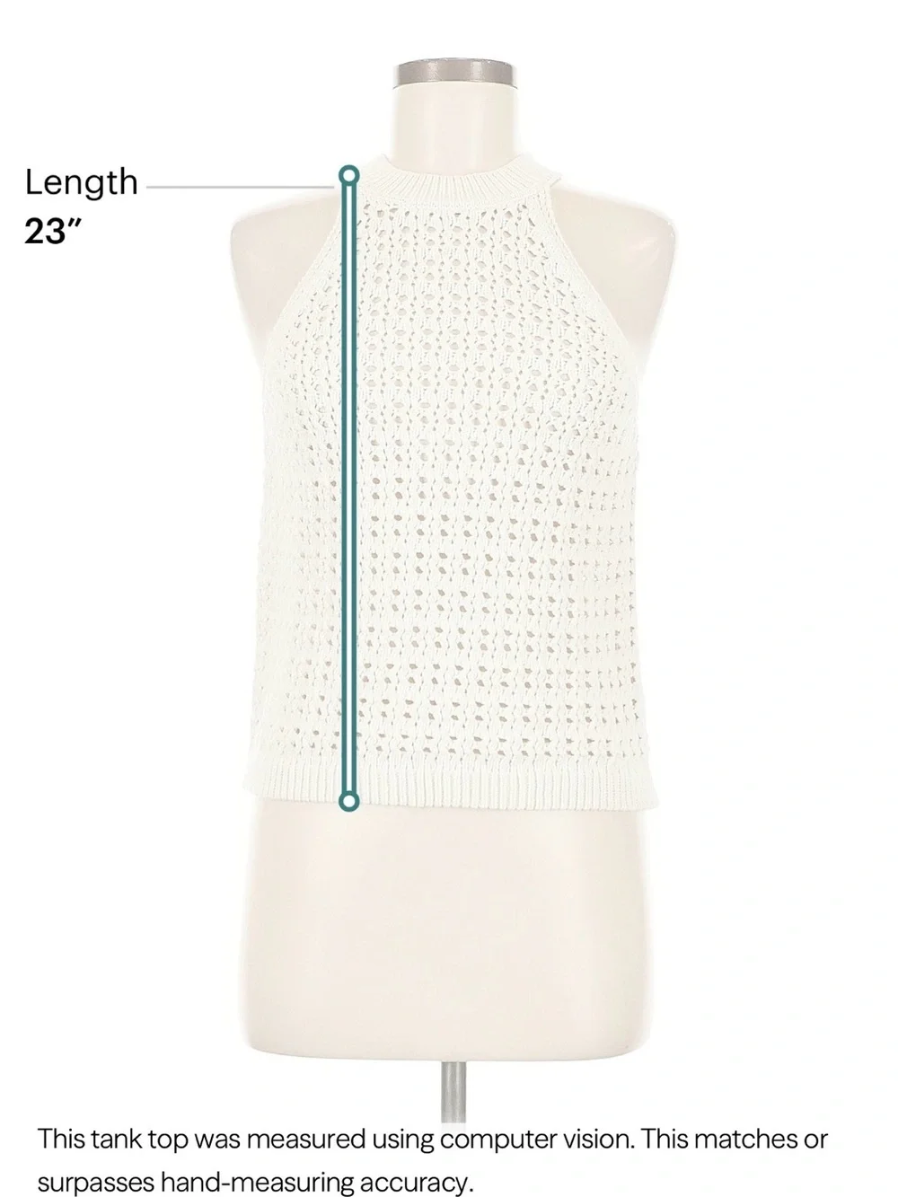 Universal Thread Cream Crochet Halo-Neck Tank Top Medium M - Picture 5 of 7